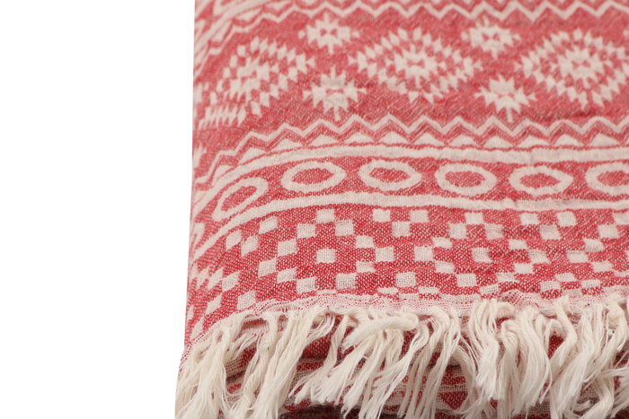 Mijölnir Toalla de playa Fouta Rojo con diseño de alfombra Mijölnir Toalla de playa Fouta Rojo con diseño de alfombra